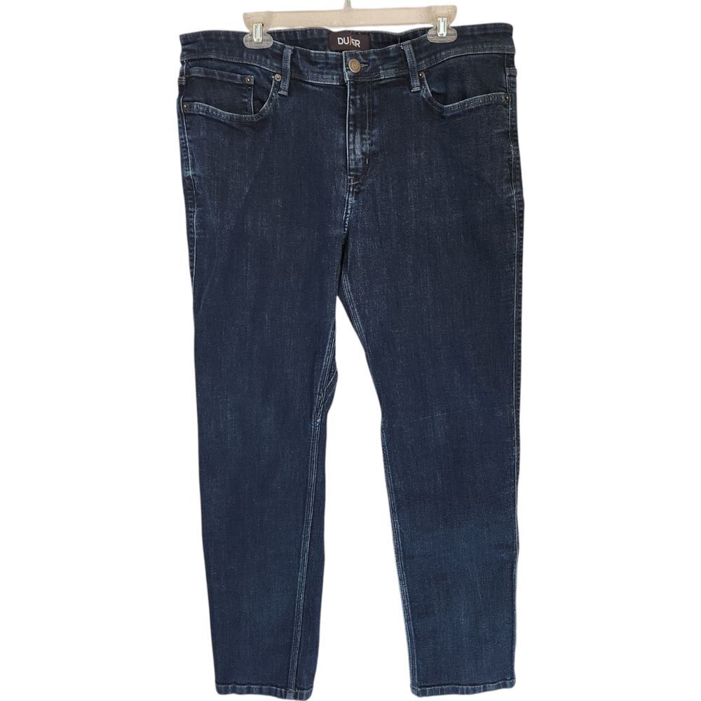 DU/ER Jeans Mens 38x30 L2X Slim Fit Dark Wash Denim Stretch DUER Dark Wash - Picture 3 of 16